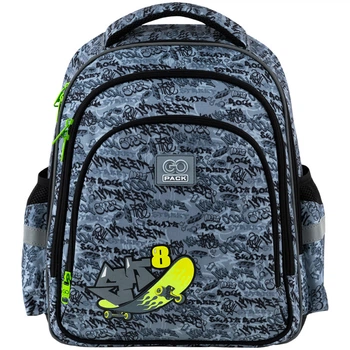 Рюкзак школьный GoPack Education Graffiti GO25-2606S-5 37x28.5x16 серый