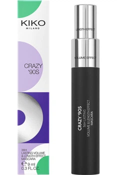 Туш для вій Kiko Milano Crazy 90S 36H Lasting Volume&length Effect Mascara 9 мл