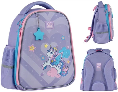 Рюкзак школьный полукаркасный GoPack Education Cute Pony 34.5x26x12.5 см 12 л Фиолетовый (GO25-165S-1)