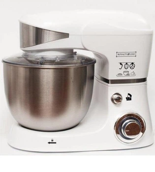 Кухонная машина (планетарный миксер) Royalty Line RL-PKM-1600 White, 1600 Вт, чаша 5.5 л, 6 скоростей + импульсный режим