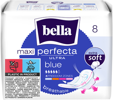 Прокладки гігієнічні Bella Perfecta Ultra Maxi Blue 8 шт (5900516305345)