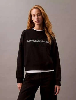 Флісовий Світшот із Вишитим Логотипом Calvin Klein Розмір-S