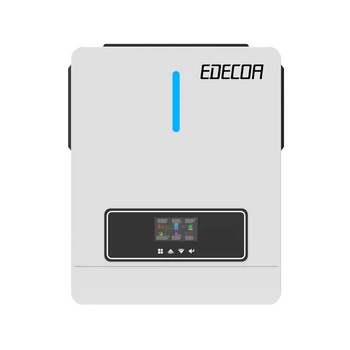 Гибридный солнечный инвертор Edecoa 48 В 6200 Вт (бесперебойник 6,2 кВт, UPS, ИБП) Hybrid Solar Inverter 48V белый