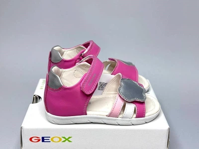 Дитячі шкіряні босоніжки Geox Alul 26 р для дівчинки рожевий/різнокольоровий