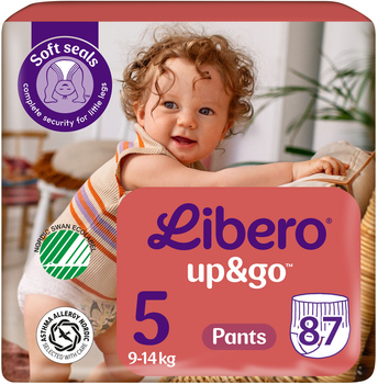 Упаковка Подгузников-трусиков Libero Up&Go 5 9-14 кг 87 шт бокс (7322542271513)