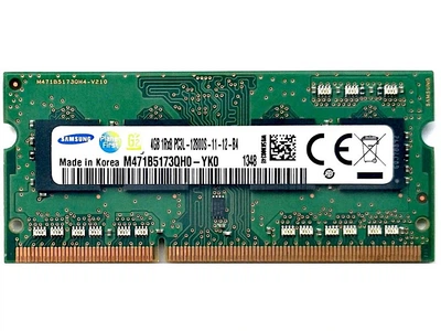 Оперативна пам'ять для ноутбука Samsung SO-DIMM DDR3 4GB 1600MHz 1Rx8 PC3L-12800 Б/В