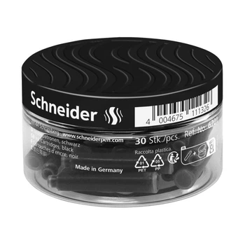 Картриджи чернильные Schneider 30 шт в пластиковой банке черные (S6701)