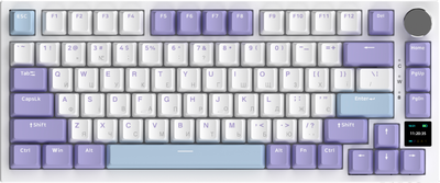 Клавіатура бездротова Ajazz AK820 Pro Gift Switch Purple RGB (AK820PRO-G-PWB)