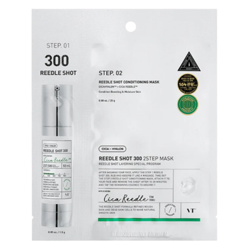 Тканинна маска VT Cosmetics Mild Reedle Shot 300 2 Step Mask зміцнююча для обличчя 26.5 г