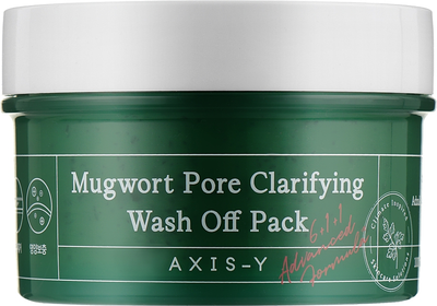 Глиняная маска для лица Axis-Y Mugwort Pore Clarifying Wash Off Pack для проблемной кожи 100 мл (8809634610102)