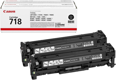 Toner Canon CRG-718BK Black 2-pack (2662B017)