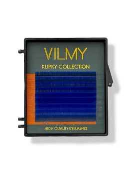 Вії Vilmy KLIPKY Mix 8 ліній сині L 0.07, 7-14 мм