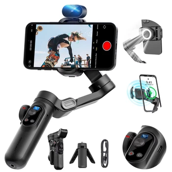 Трехосевой стабилизатор стедикам AOCHUAN Professional Gimbal Stabilizer для телефона SMART X Pro AI 3200 mAh Black (AOCHUAN-SMARTXPROAI-B)