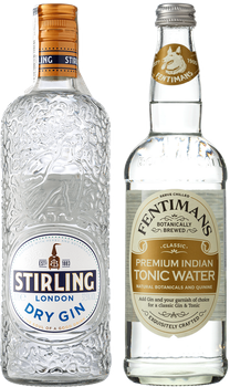 Набір джин Stirling London Dry Gin 0.7 л 37.5% + Тонік Fentimans Premium Indian 0.5 л (1021000287764)