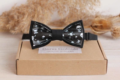Галстук-бабочка Elena Goloob Print one size " Vanitas" черный