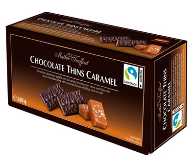 Цукерки Maitre Truffout Chocolate Thins Caramel 200 г