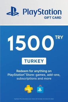 PlayStation Store Card 1500 TRY | Playstation Network Turkey (ключ активації)