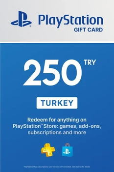 PlayStation Store Card 250 TRY | Playstation Network Turkey (ключ активації)