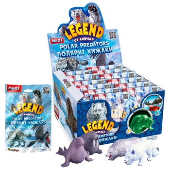 Дисплей стретч-іграшок у вигляді тварини серії Legend of animals Максі - Полярні хижаки (12 шт.)