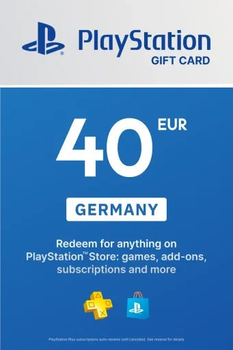 PlayStation Store Card 40 EUR | Playstation Network Germany (ключ активації)