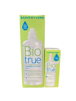 Комплект Biotrue Bausch & Lomb раствор 360 мл + капли 10 мл