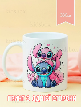 Кружка Лило и Стич с принтом керамическая чашка Lilo and Stitch 330 мл Uk_20