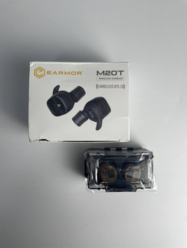 Військові беруші Earmor М20Т з активним шумозаглушенням, для стрільби, колір: койот