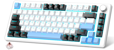 Клавіатура MageGee 75% / Механічна / Type-C / MX Brown / Ice Blue