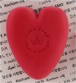 Натуральное мыло "Сердце" в подарочной коробке - Essencias De Portugal Love Soap Transparent Box 150g (688215-31101708)