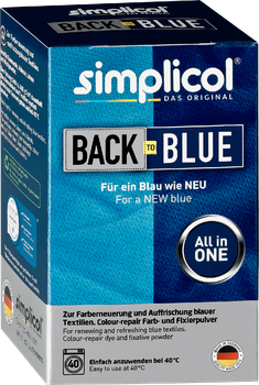 Фарба для одягу та текстилю Simplicol Back to Blue. Блакитний/синій 400 г