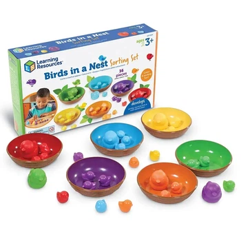 Развивающая игрушка Learning Resources Birds in a Nest Sorting Птички в гнездах, сортер Монтессори