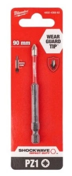 Бита SHOCKWAVE MILWAUKEE, PZ1, 90мм (1шт) (4932430862)