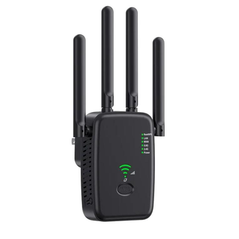 Беспроводной усилитель сигнала Wi - Fi расширитель диапазона 300 Мбит/с ретранслятор сети 2.4G с евророзеткой, черный (100708311)