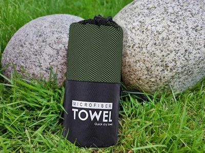 Сверхлегкое, спортивное, микрофибровое полотенце "Microfiber Towel" хаки 40x80 см