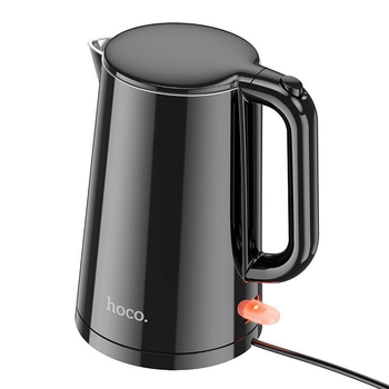 Электрочайник Hoco HE11 (1500-1800W, 1.7L, световой индикатор работы, защита от работы без воды) - Черный
