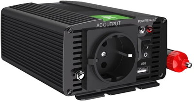 Інвертор Greencell 24V to 230V 150W/300W Black (5907813966873)