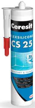 Шов силиконовый Ceresit CS 25, белый, 280 мл