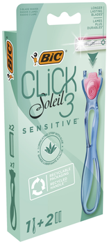 Станок для гоління жіночий BIC Miss Soleil Click Sensitive із 2 змінними картриджами