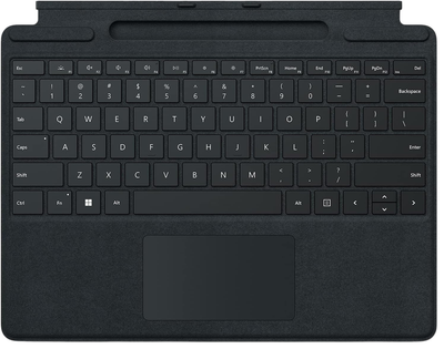 Клавіатура бездротова Microsoft Surface Pro 11/10/9/8 Keyboard Typecover with Slim Pen COMM English International Black  (8XB-00162) 