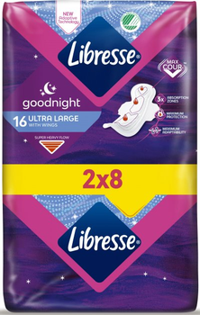 Гігієнічні прокладки Libresse Ultra Goodnight Large 6 крапель, 16 шт