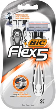 Cтанки для гоління одноразові BIC Flex 5 Dispo, 3 шт