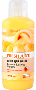 Пена для ванн Fresh Juice Banana & Mango mousse, 1 л