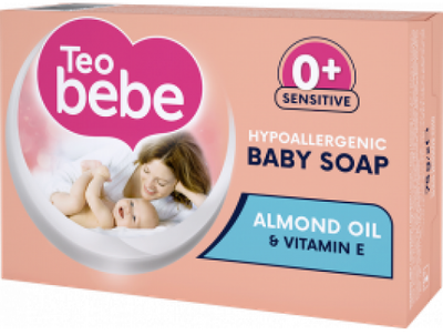 Мыло детское Teo bebe с экстрактом Миндаля + витамин Е, 75 г