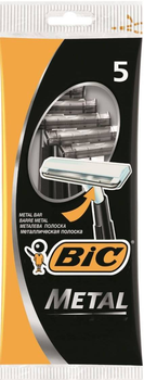 Набір одноразових станків для гоління BiC Metal, 5 шт
