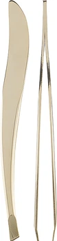 Пинцет косметический профессиональный скошенный P-01, золото - Beauty LUXURY (941168-27067758)