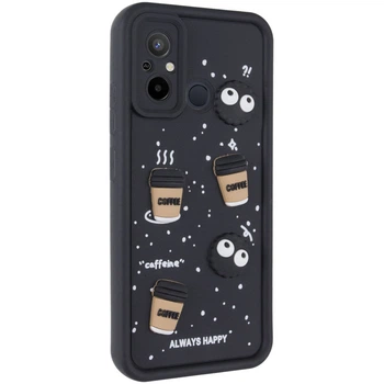 Протиударний чохол TPU Toys Case для Xiaomi Redmi 12C / Poco C55 Black / Always Happy