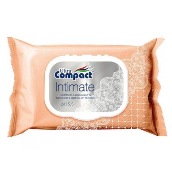 Вологі серветки Ultra Compact Intim з клапаном 25 шт