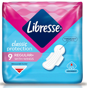Гігієнічні прокладки Libresse Classic Protection Regular+, 9 шт