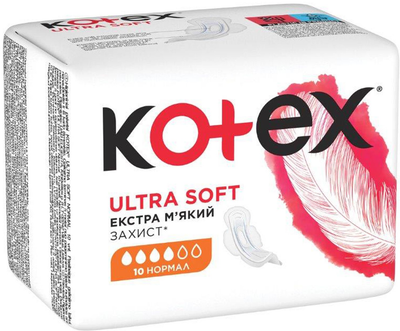 Прокладки Kotex Ultra Soft Normal 4 каплі 10шт.