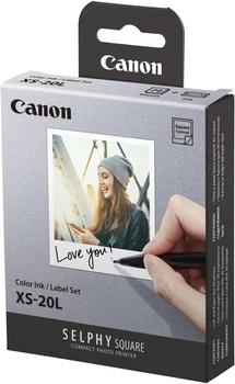 Фотобумага комплект Canon XS-20L оригинал для Canon SELPHY SQUARE QX10 QX20 (20 листов/фото)